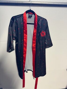 Star Wars Black Satin Robe with Red Trim and shorts set